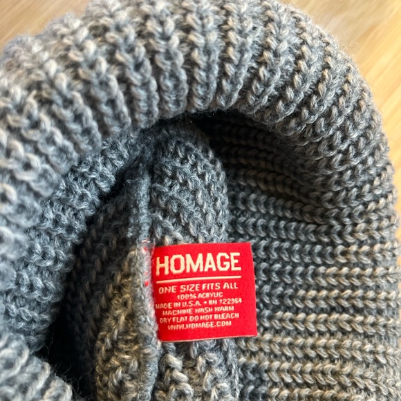 Homage Go-to Beanie Warm Knit Cap Unisex Gray - Picture 3 of 6